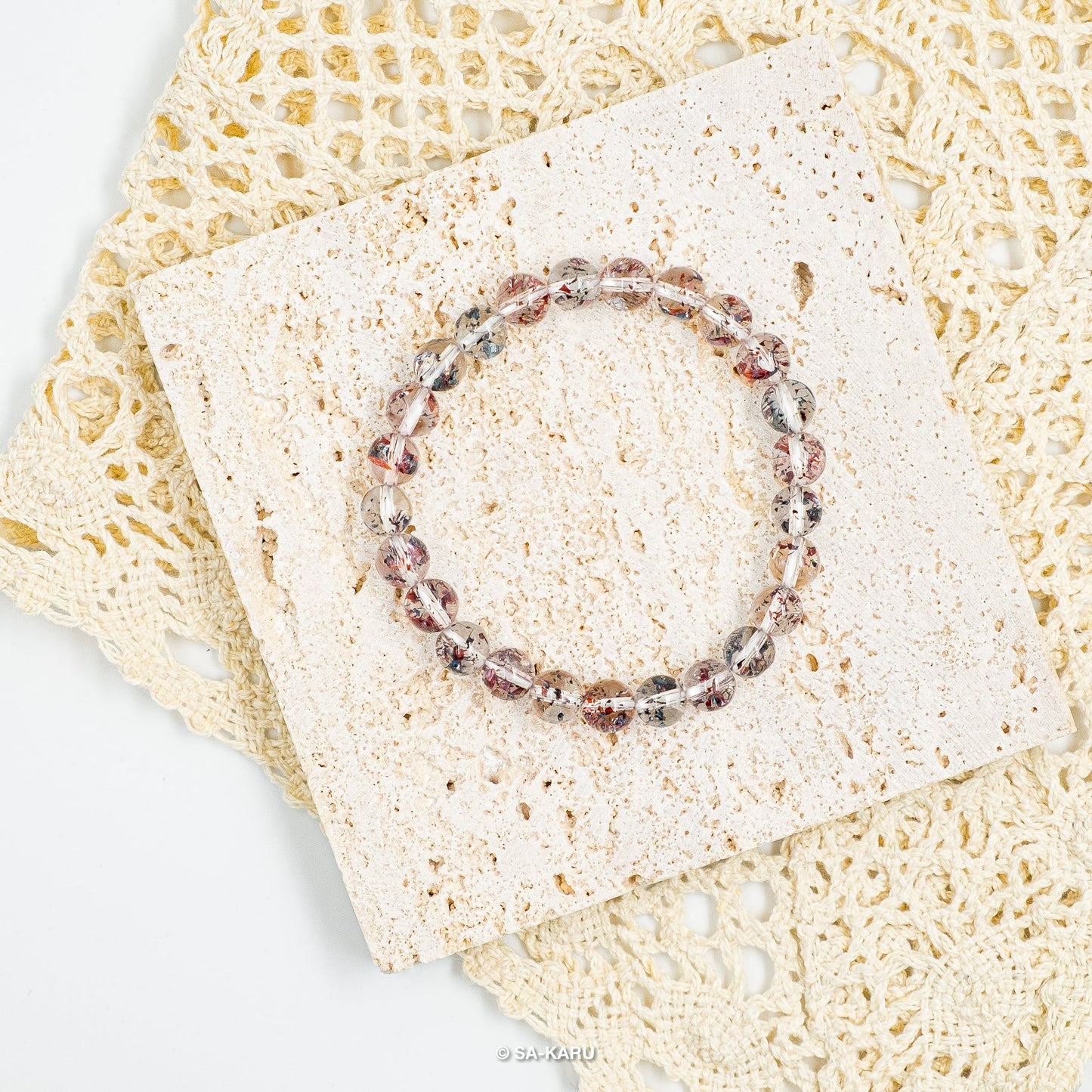 Red Biotite Super Seven Bracelet|Super Seven