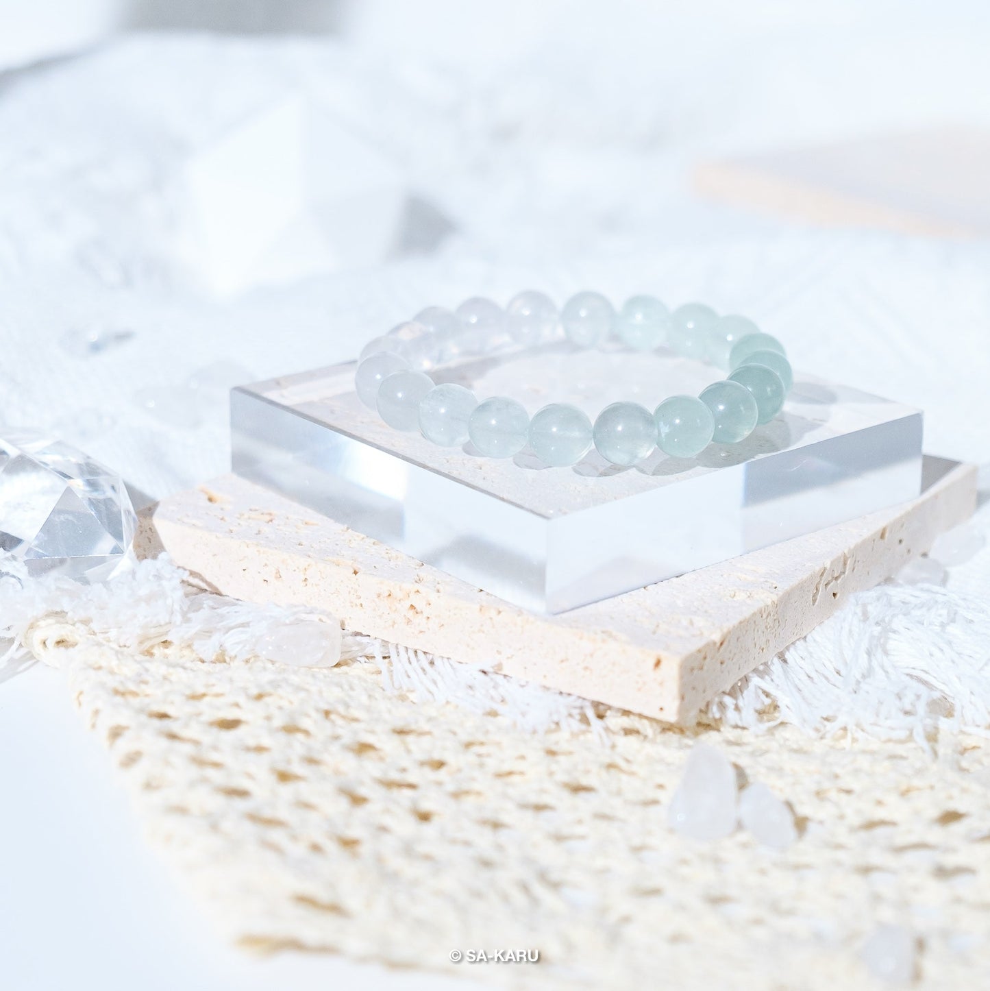 Gradient Brushed Fluorite Bracelet