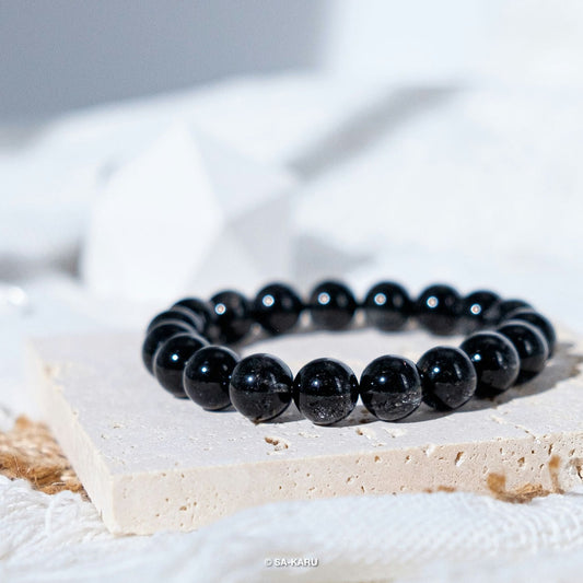 Dense Black Hair Crystal Bracelet