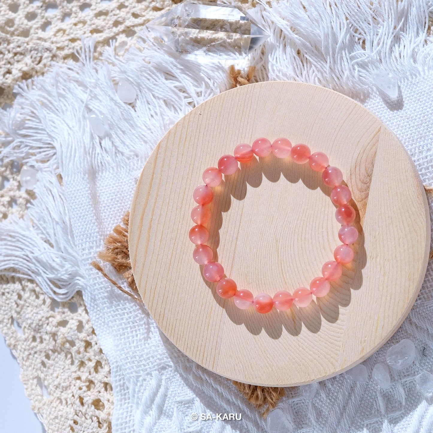 Peach Agate Bracelet