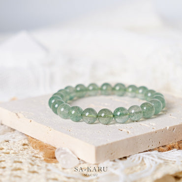 Green Strawberry Quartz Bracelet