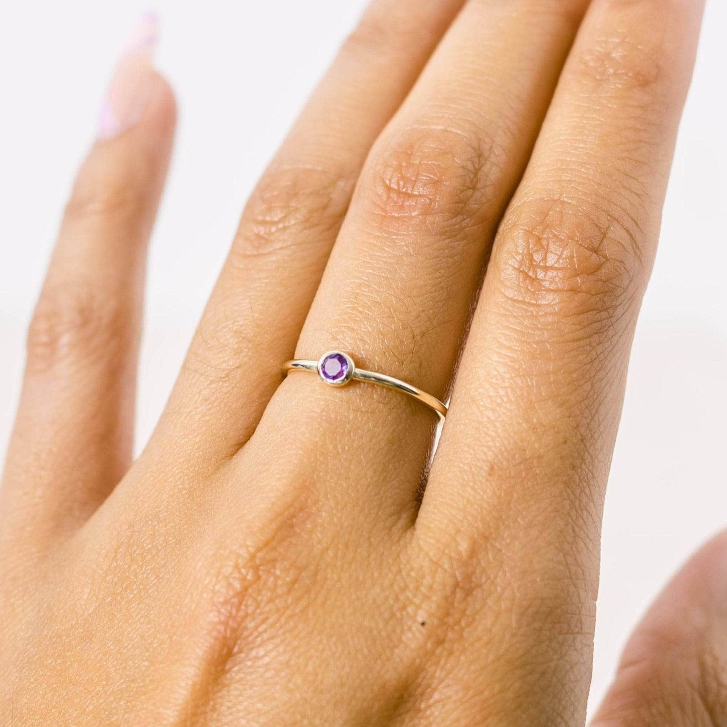 Amethyst Silver or Gold Ring