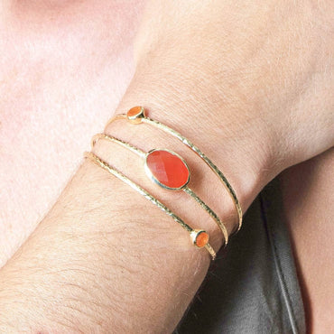 Carnelian Gold Bracelet