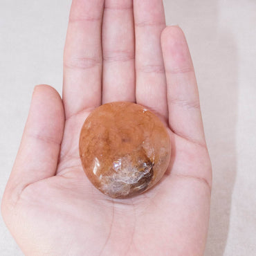 Yellow Hematoid Quartz Palm Stones - AAA Premium Quality