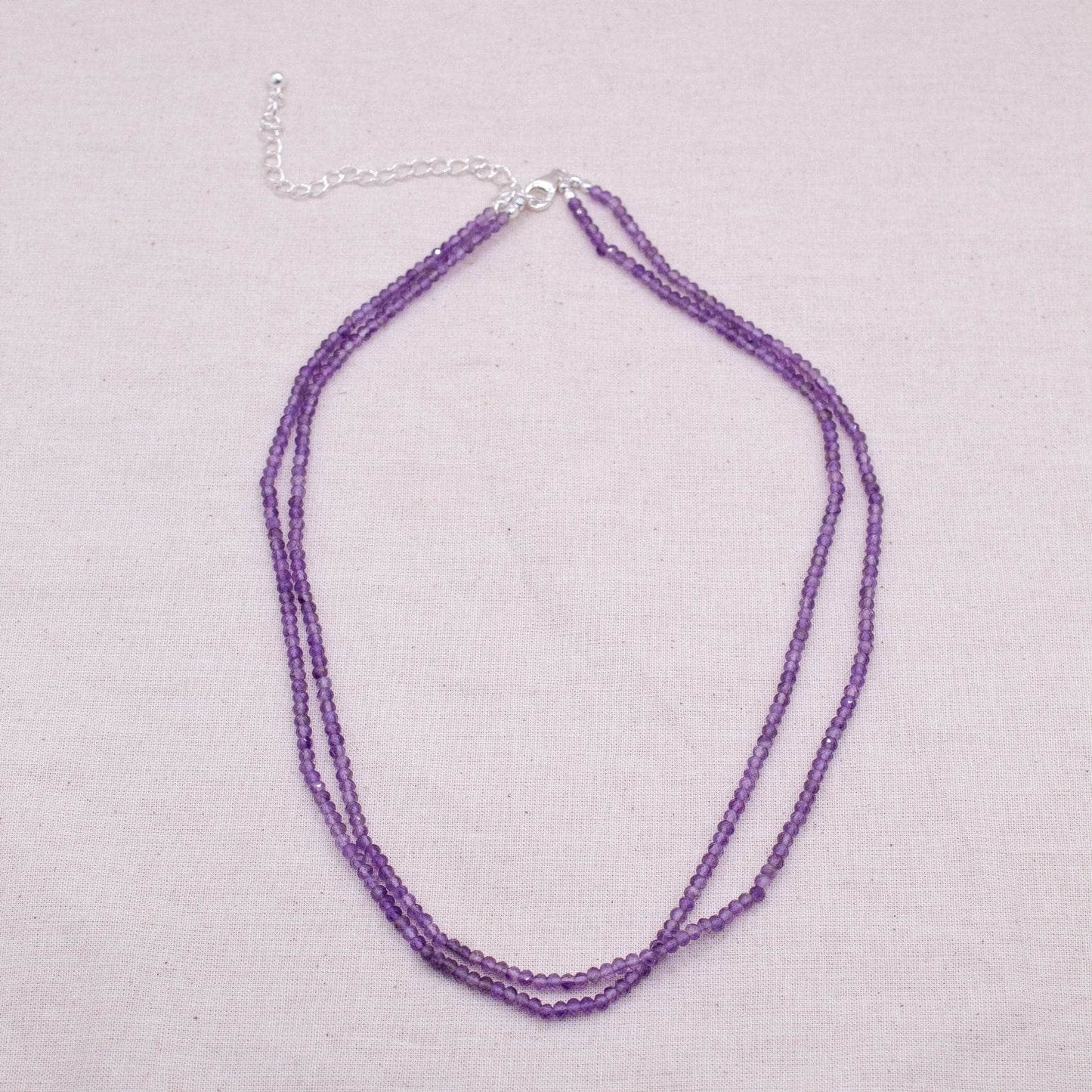 Amethyst Single or Double Strand Bead Necklace