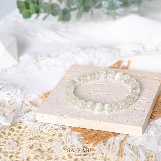 Rock sugar brushed cat eye green lithium sparkle bracelet