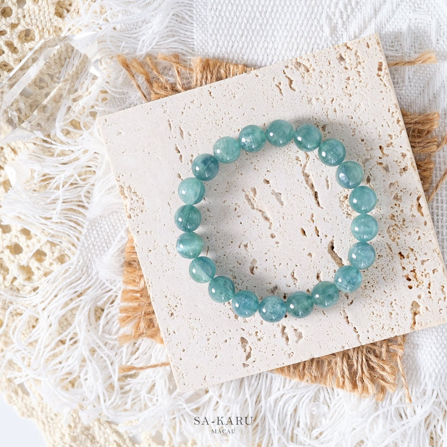 Ice green blue crystal bracelet