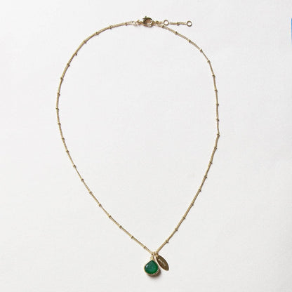 August Green Jade Birthstone Necklace
