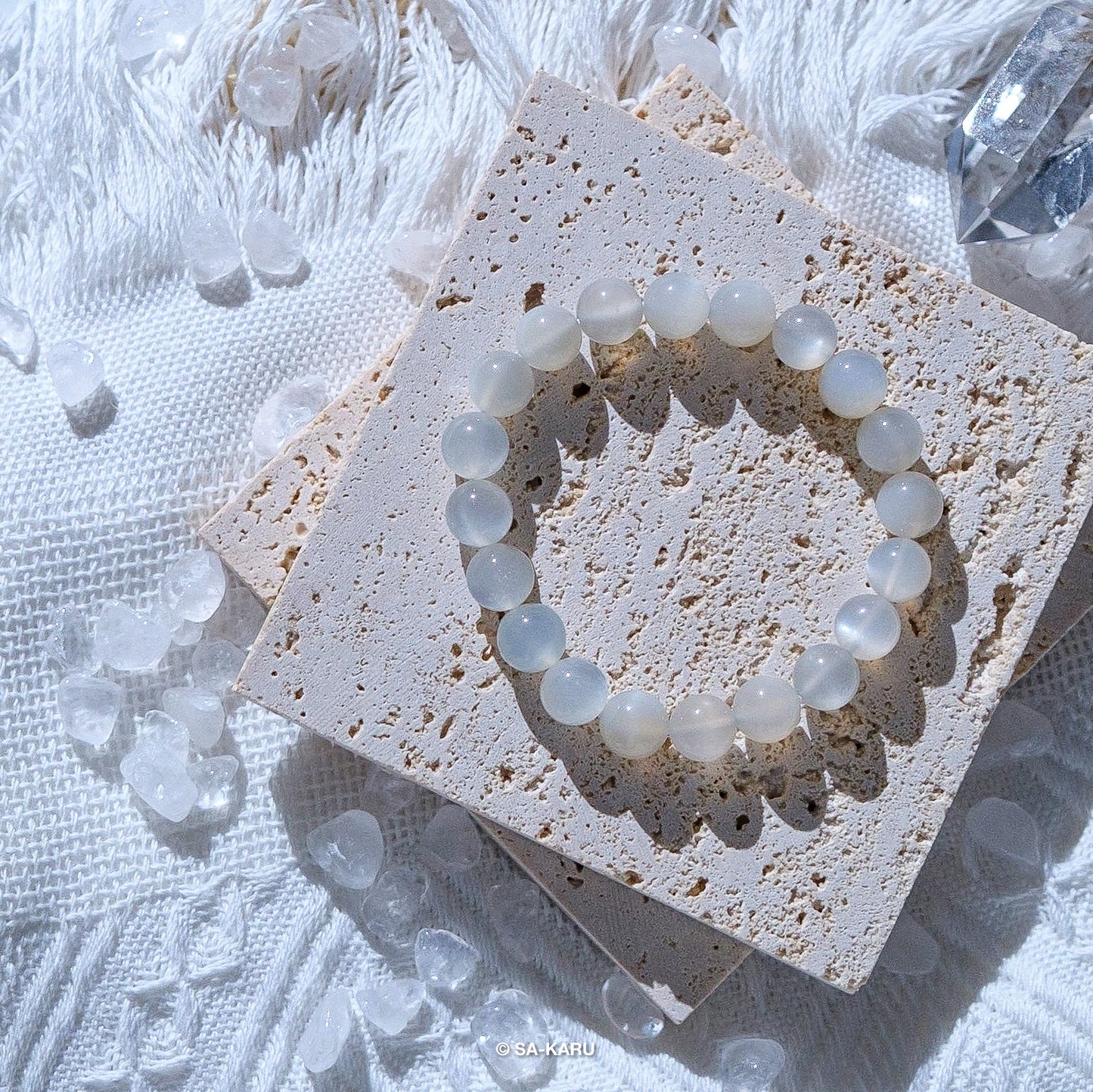 Pearl White Moonstone Bracelet