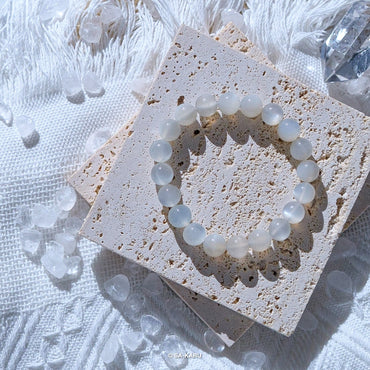 Pearl White Moonstone Bracelet