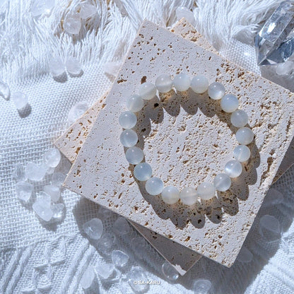 Pearl White Moonstone Bracelet