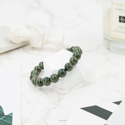 Smooth hair green hair crystal bracelet