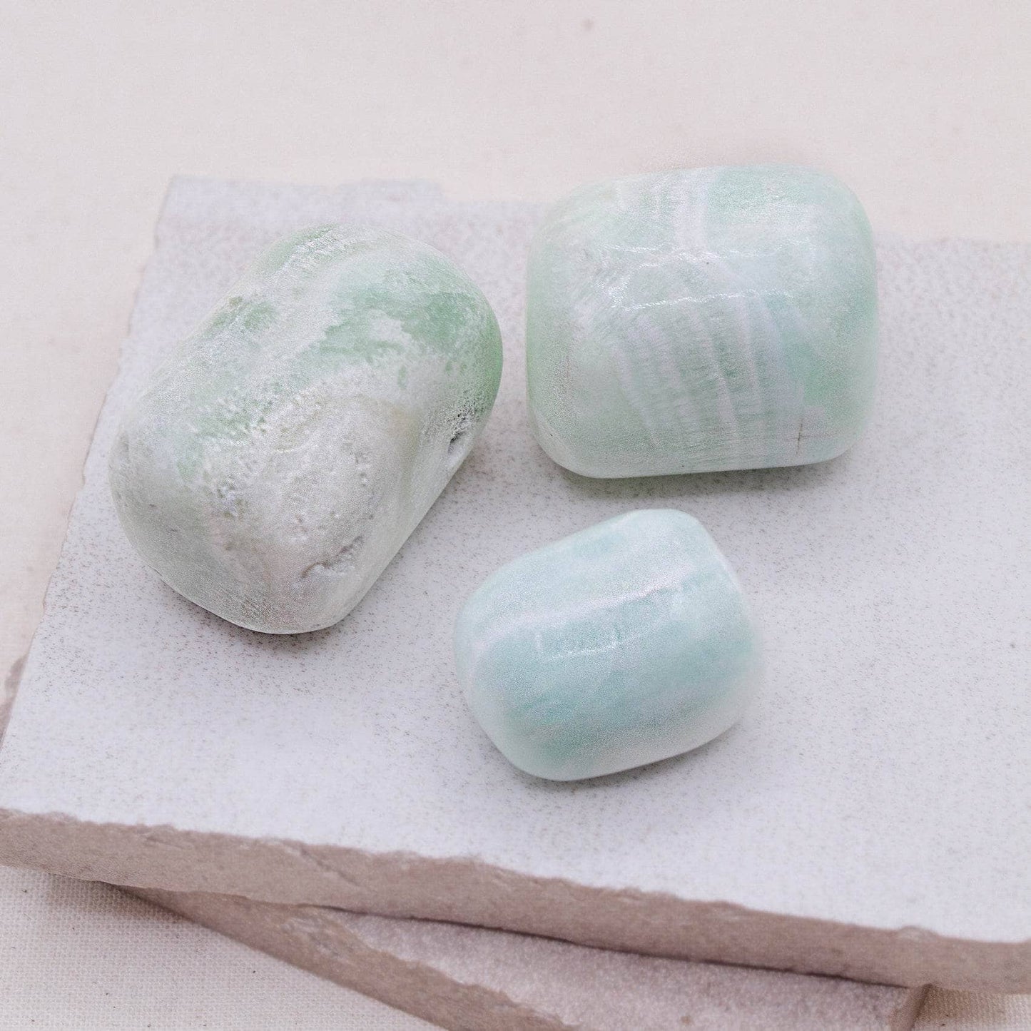 Blue Caribbean Calcite Stone Set - AAA Premium Quality