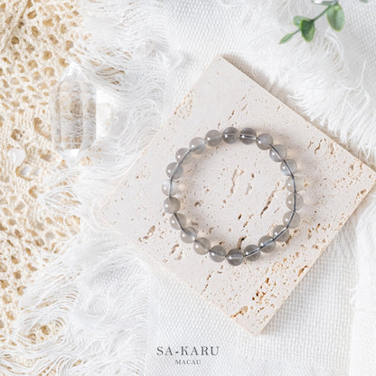 Transparent black moonstone bracelet