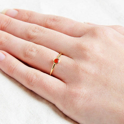 Carnelian Silver or Gold Ring