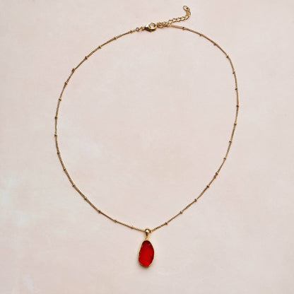 Carnelian Raw Crystal Necklace