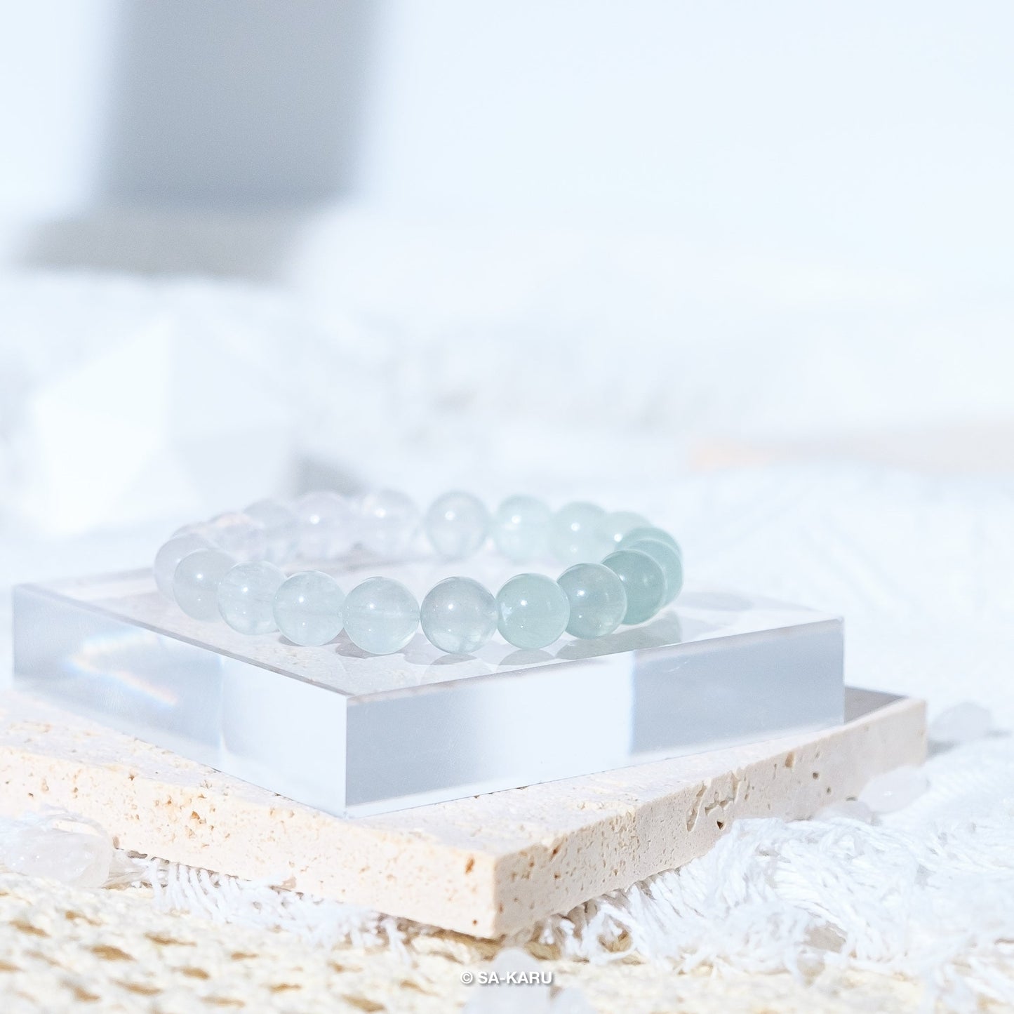 Gradient Brushed Fluorite Bracelet