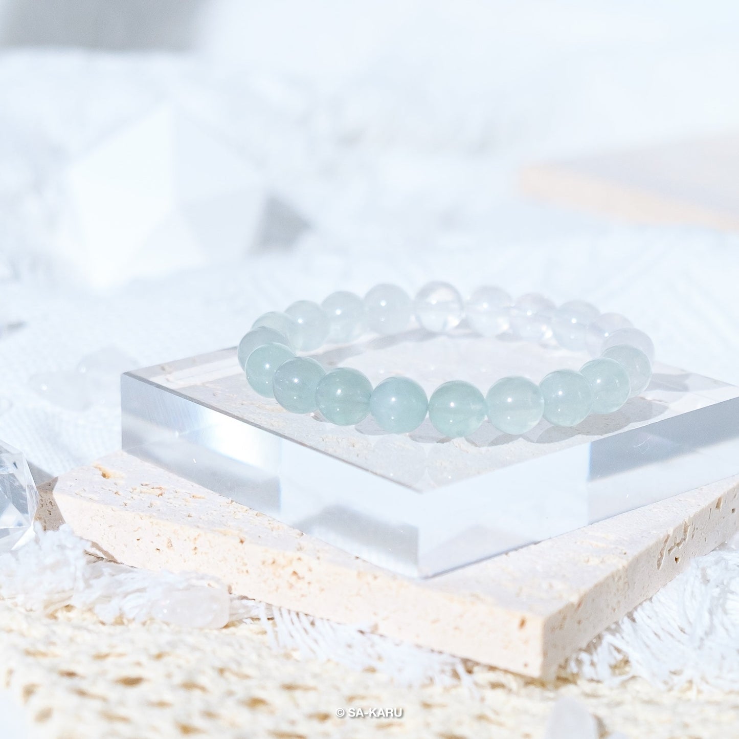 Gradient Brushed Fluorite Bracelet