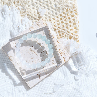 Gradient Brushed Fluorite Bracelet