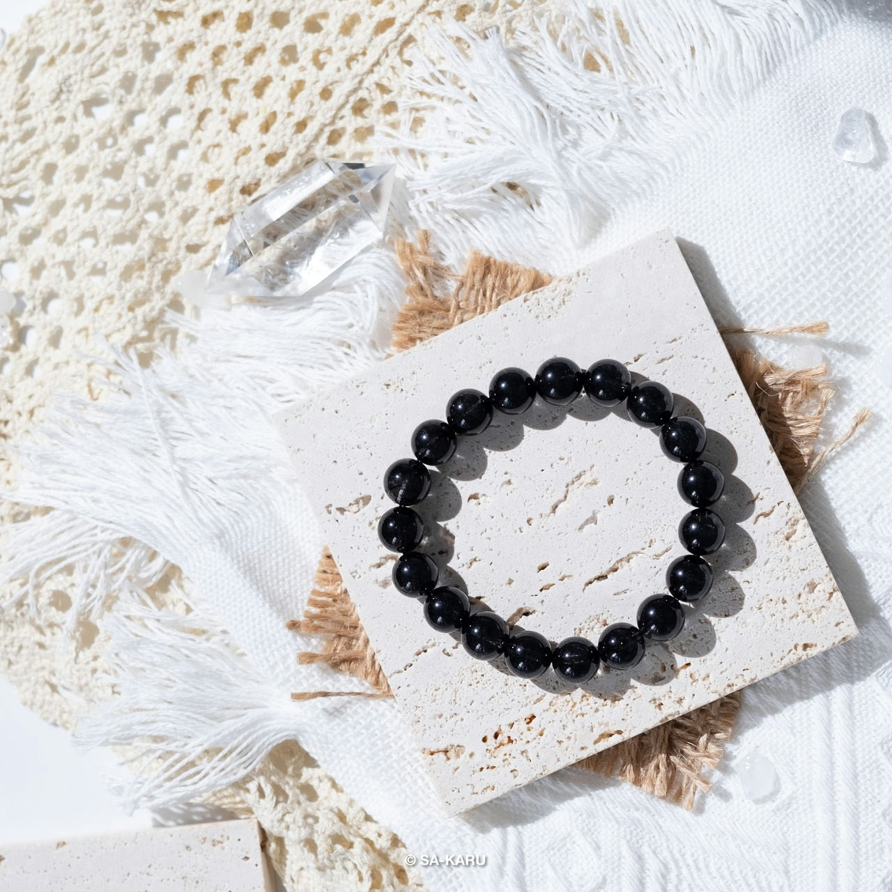Dense Black Hair Crystal Bracelet
