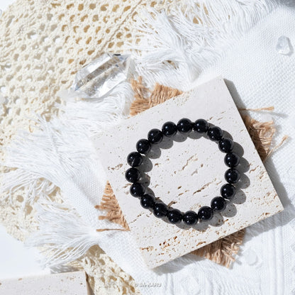 Dense Black Hair Crystal Bracelet