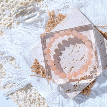 Pink Tangerine Moonstone Bracelet