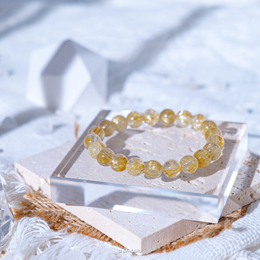 gold titanium crystal bracelet