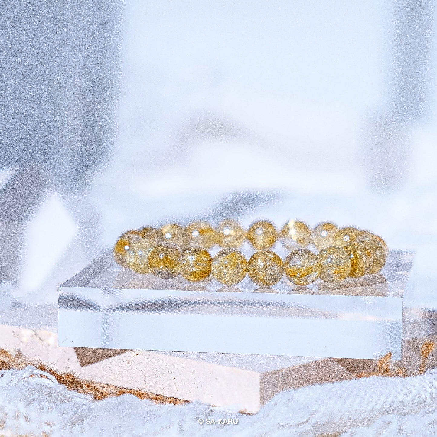 gold titanium crystal bracelet