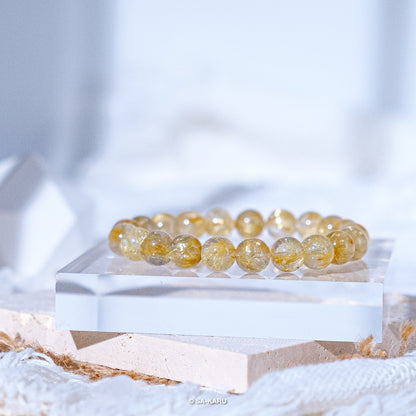 gold titanium crystal bracelet