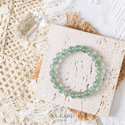 Green Strawberry Quartz Bracelet