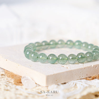 Green Strawberry Quartz Bracelet