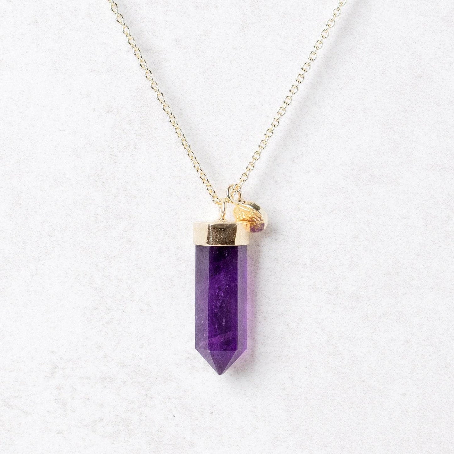 Amethyst Crystal Point Necklace