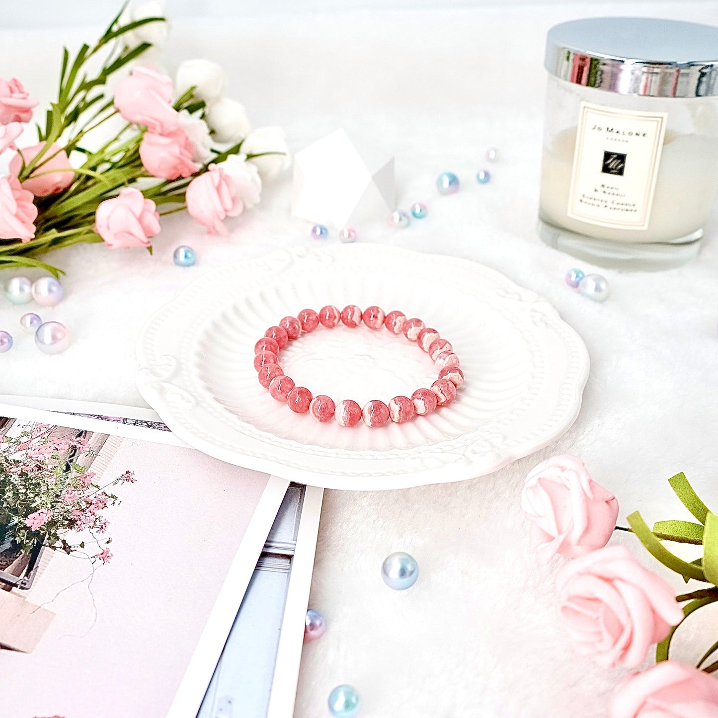 Milk Rhodochrosite Bracelet