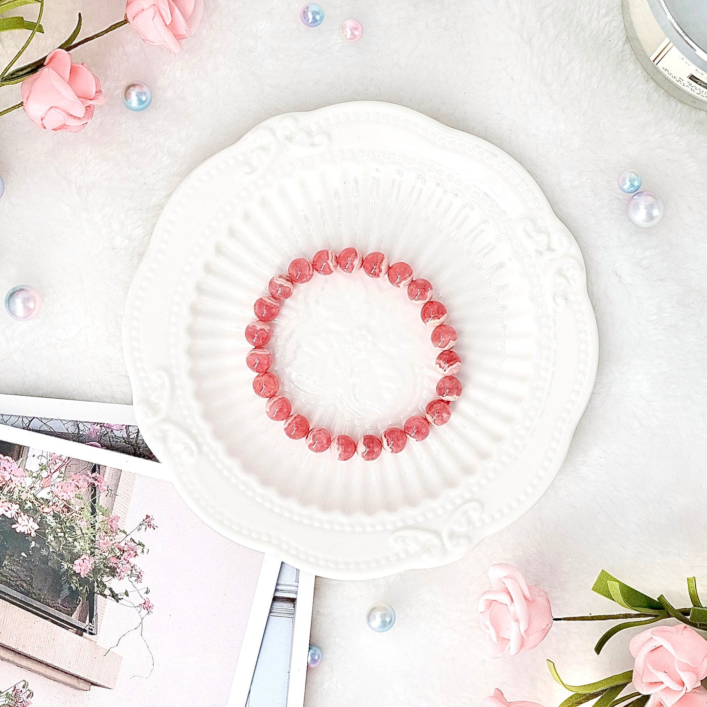 Milk Rhodochrosite Bracelet