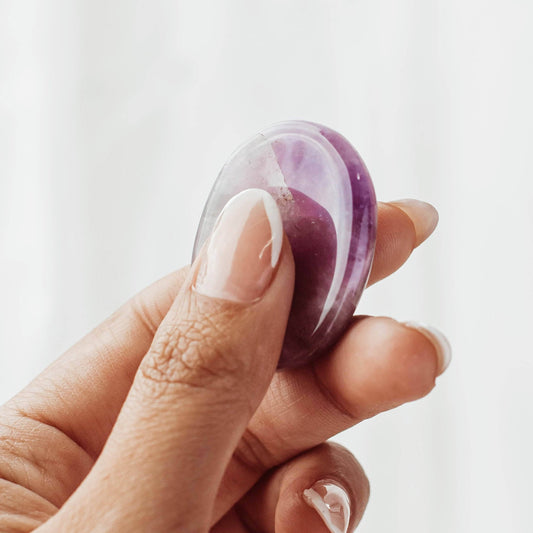 Amethyst Worry Stone