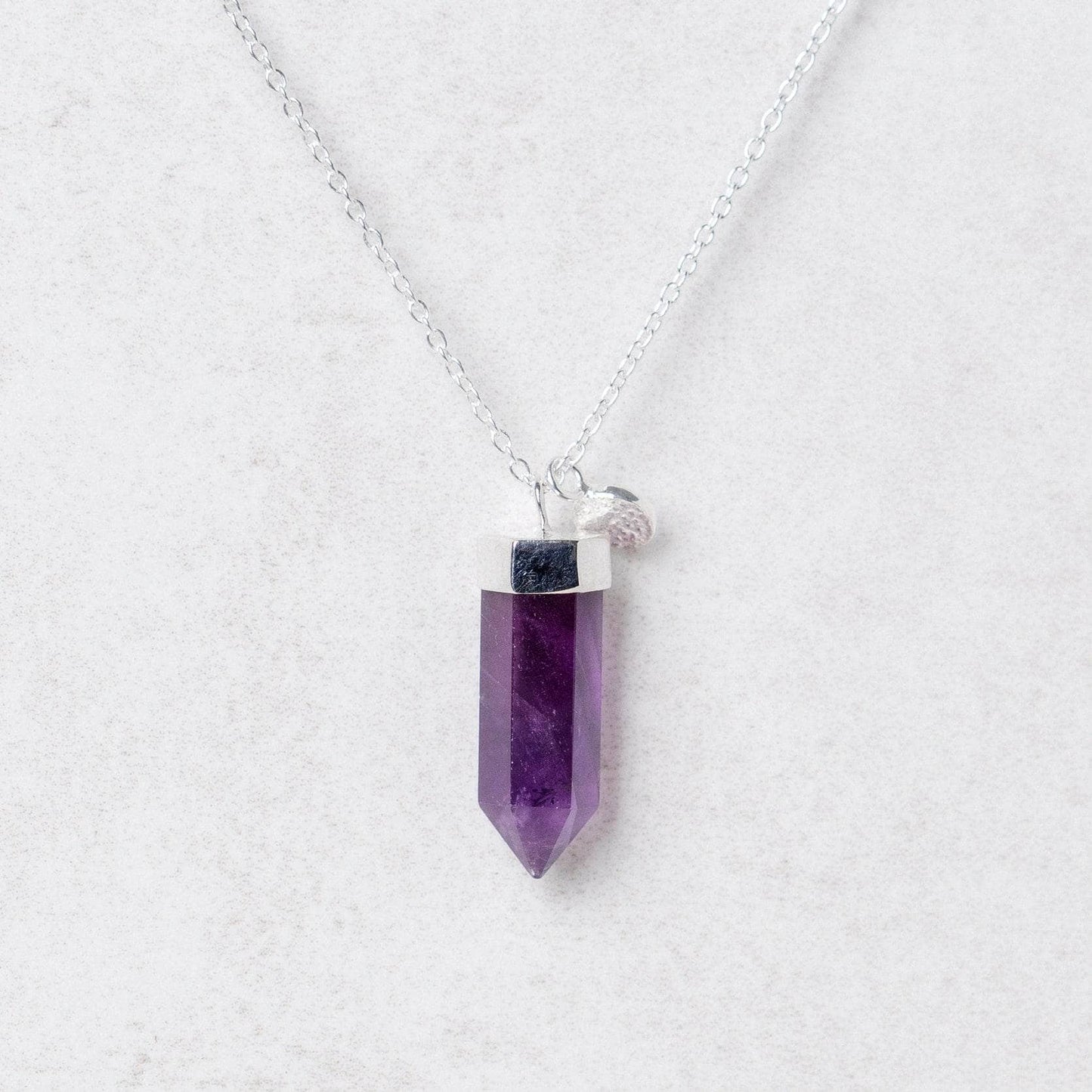 Amethyst Crystal Point Necklace