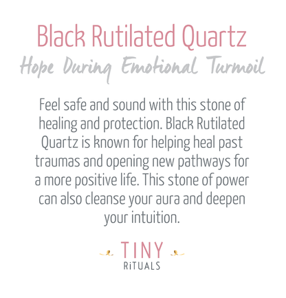 Black Rutilated Quartz Crystal Point - AAA Premium Quality