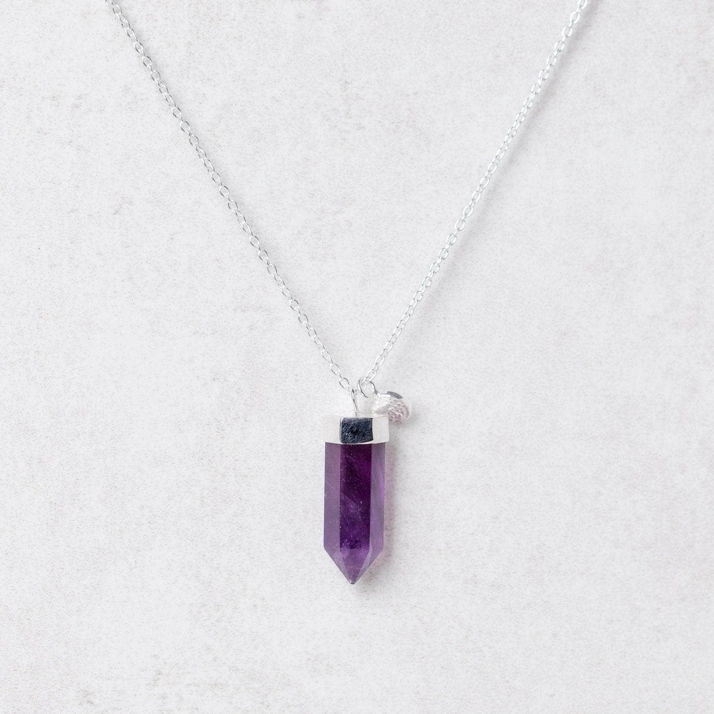 Amethyst Crystal Point Necklace