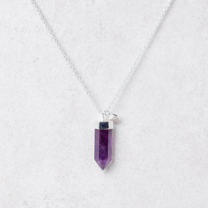 Amethyst Crystal Point Necklace