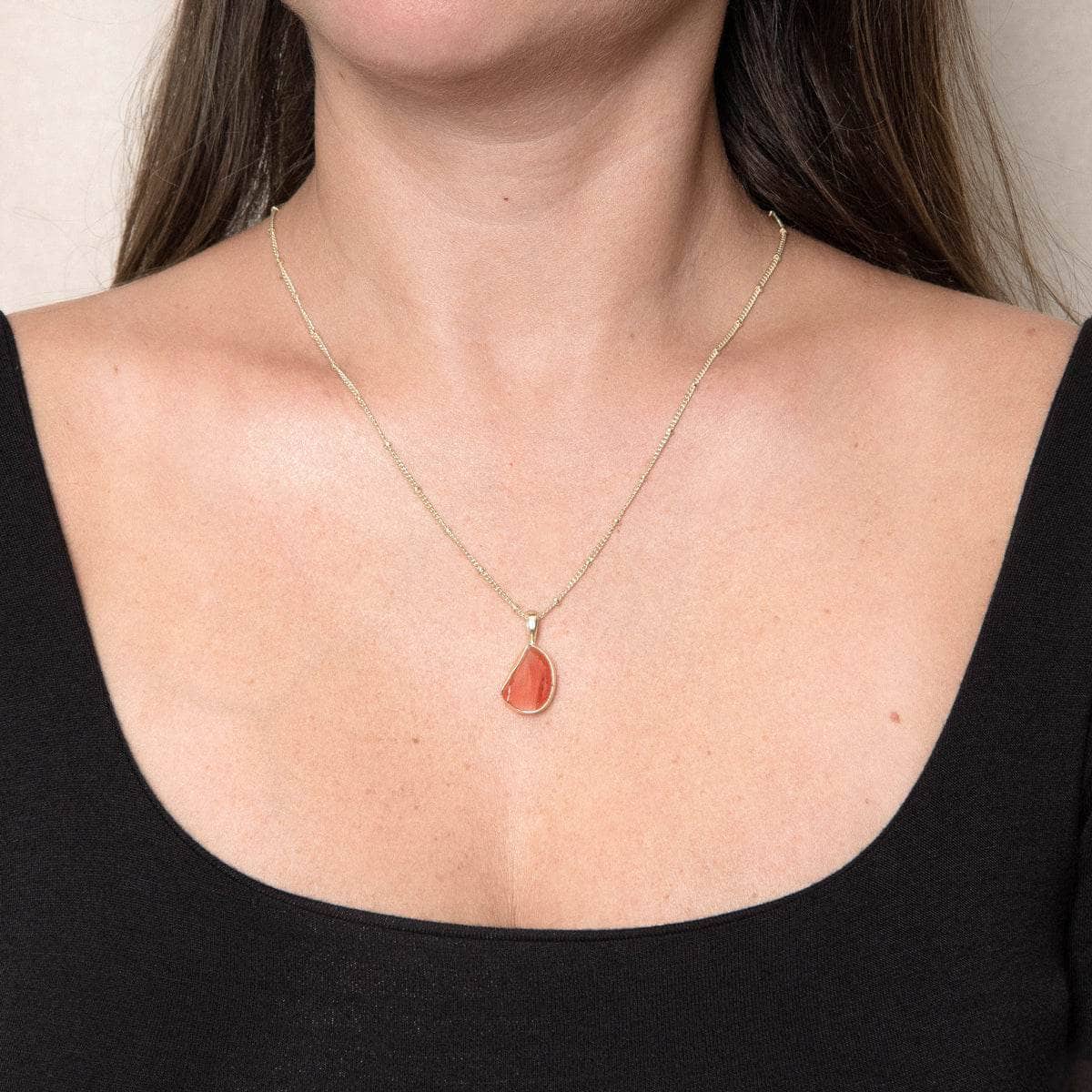 Carnelian Raw Crystal Necklace