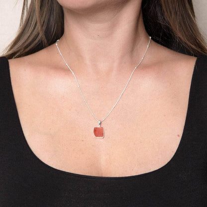 Carnelian Raw Crystal Necklace