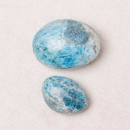 Blue Apatite Palm Stone - AAA Premium Quality