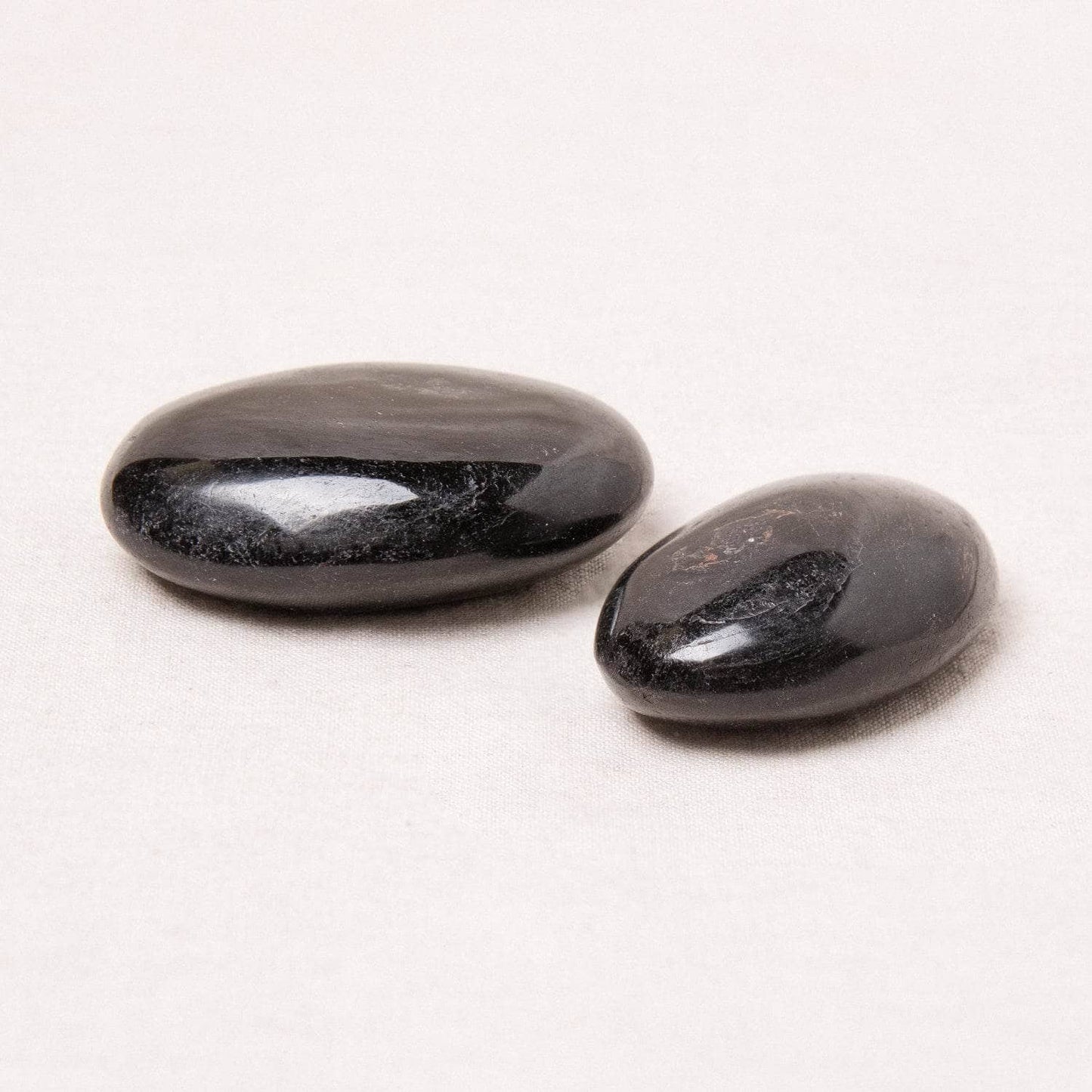 Black Tourmaline Palm Stones - AAA Premium Quality