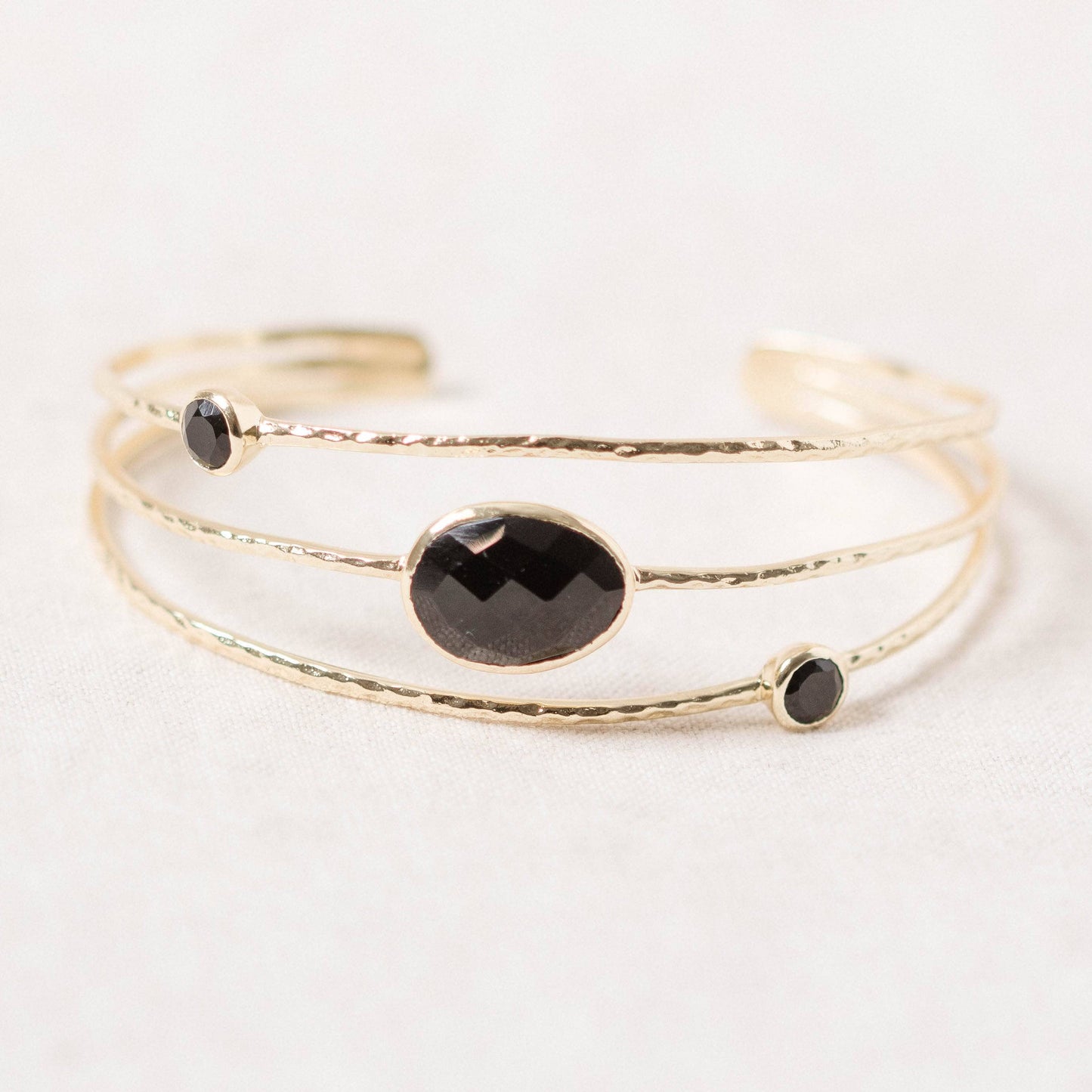 Black Tourmaline Gold or Silver Bracelet