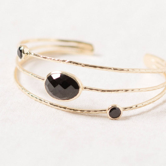 Black Tourmaline Gold or Silver Bracelet