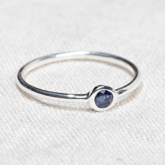 Blue Sapphire Silver or Gold Ring