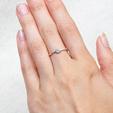 Blue Topaz Silver or Gold  Ring