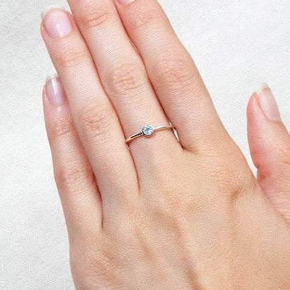 Blue Topaz Silver or Gold  Ring