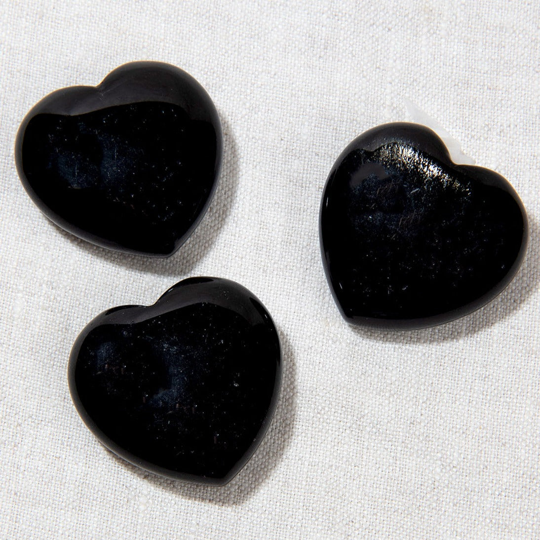 Black Obsidian Mini Heart Set