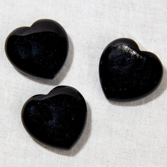 Black Obsidian Mini Heart Set